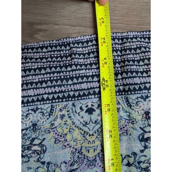 Skyes The Limit Womens Paisley Print Blouse S Blue/Green Ruffled Neck - Picture 6 of 8